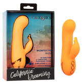 California Dreaming Montecito Muse Orange Silicone G-Spot Stimulator with 10 Vibration Functions and 3 Inflation Settings VIBRATORS-RABBIT